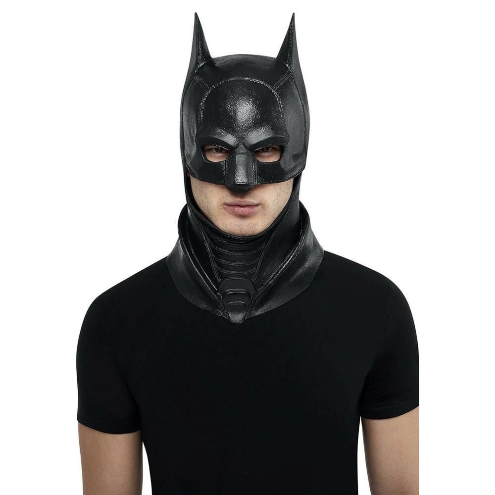 Rubies DC Comics Batman Deluxe Overhead + Collar Mens Latex Mask Halloween - OS